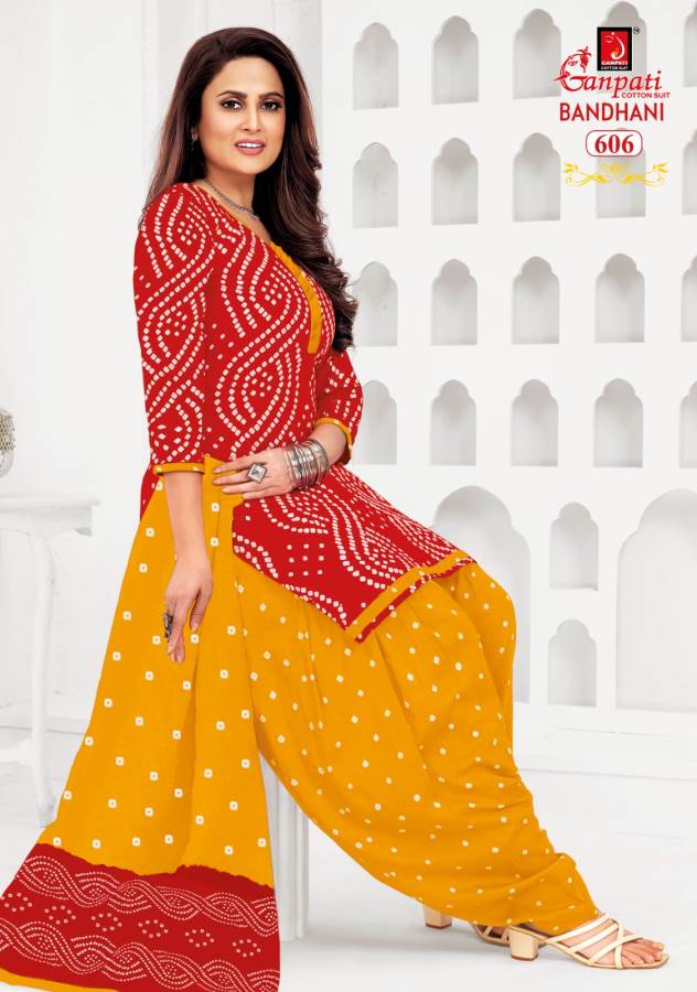 Bandhani Vol 6 By Ganpati Printed Pure Cotton Dress Material Wholesalers In Delhi